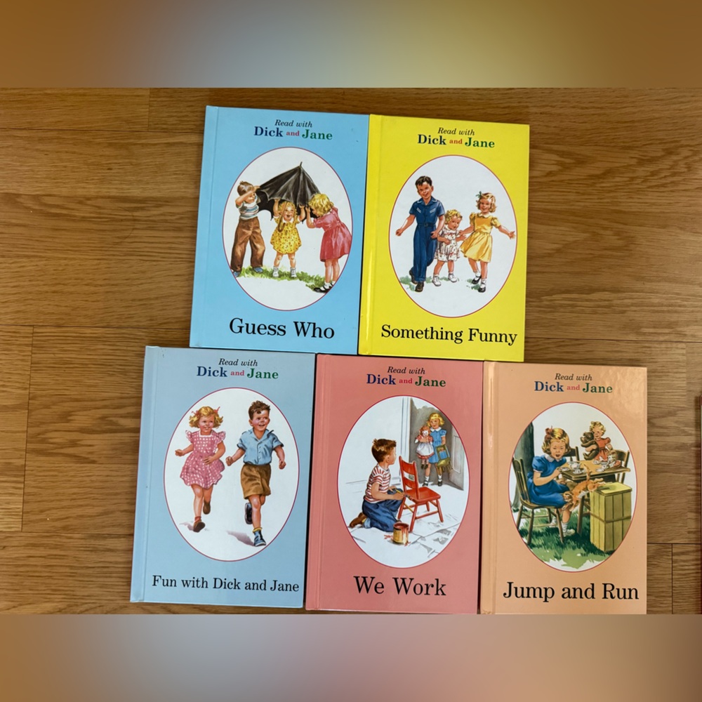 New hardback set of Dick and Jane reader books.  Perfect gift, classroom.